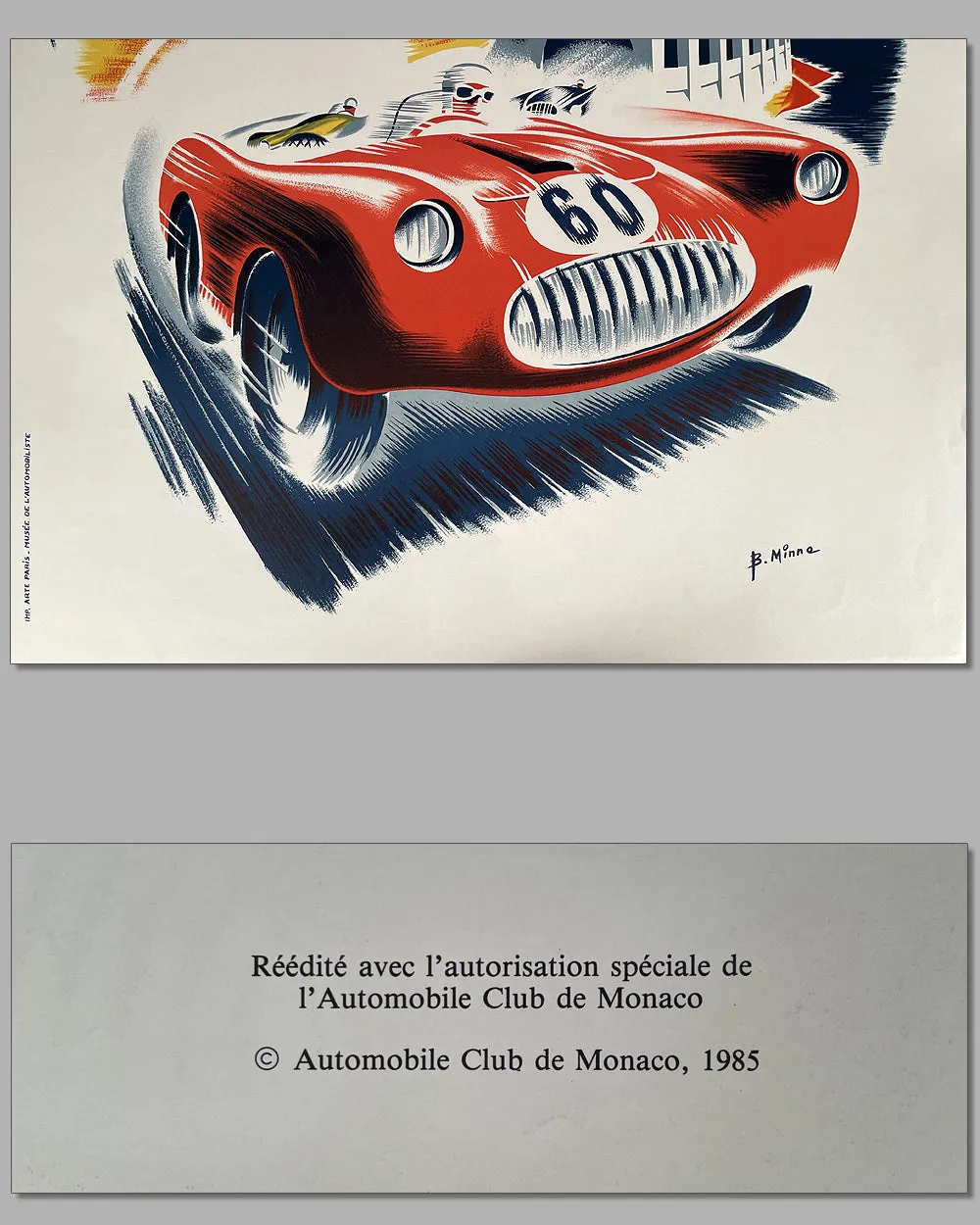 1952 Grand Prix of Monaco poster by B. Minne