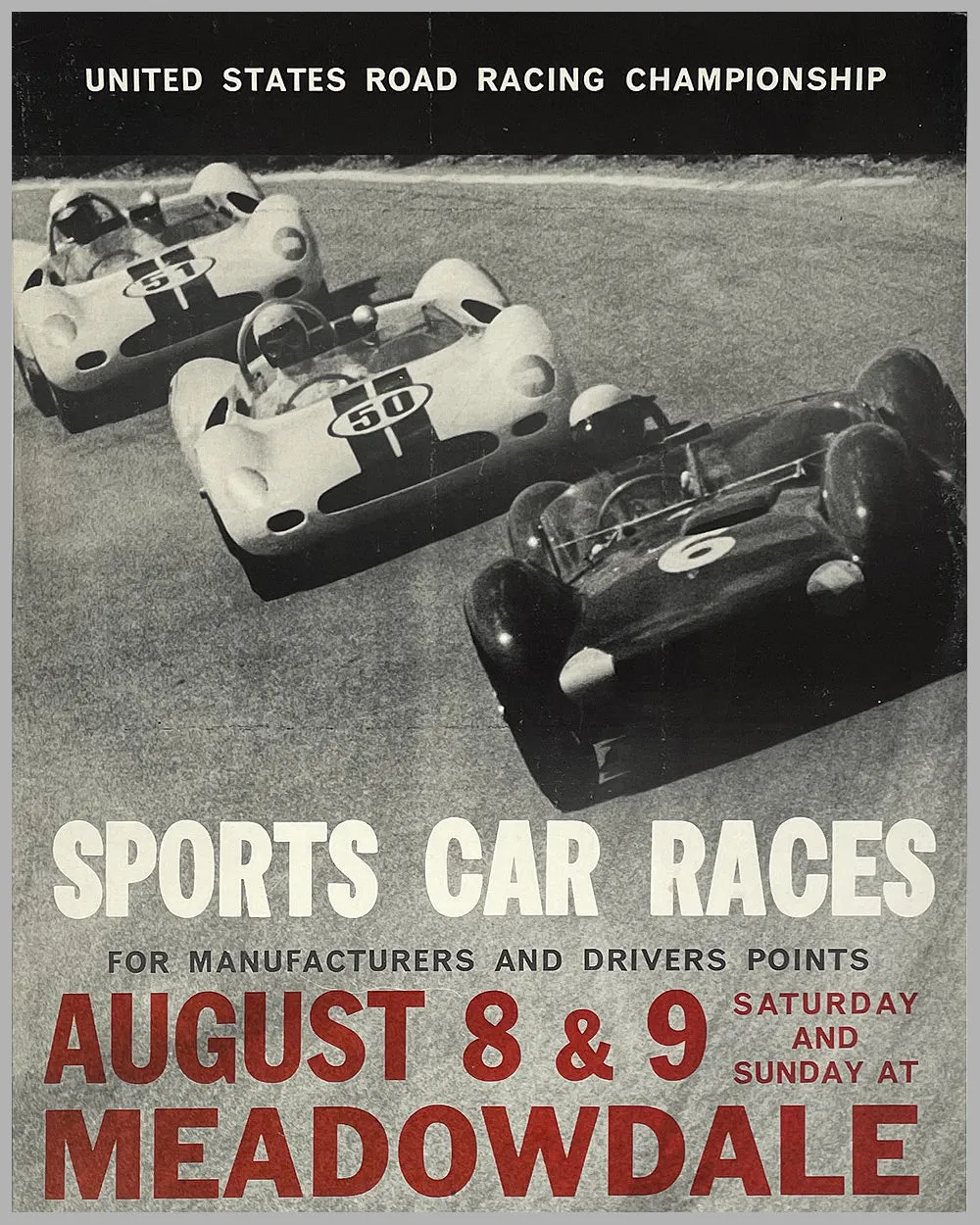 1964 Meadowdale Illinois Sports Car Races poster