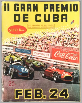 2nd Grand Prix of Cuba original program from 1958 - autographed