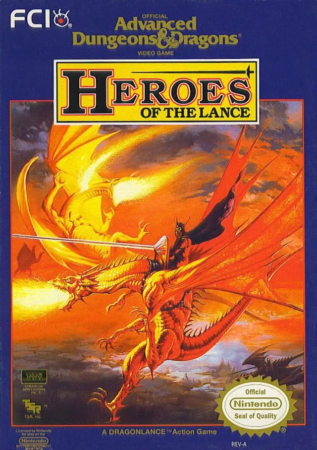 Advanced Dungeons and Dragons Heroes of the Lance (Nintendo NES)