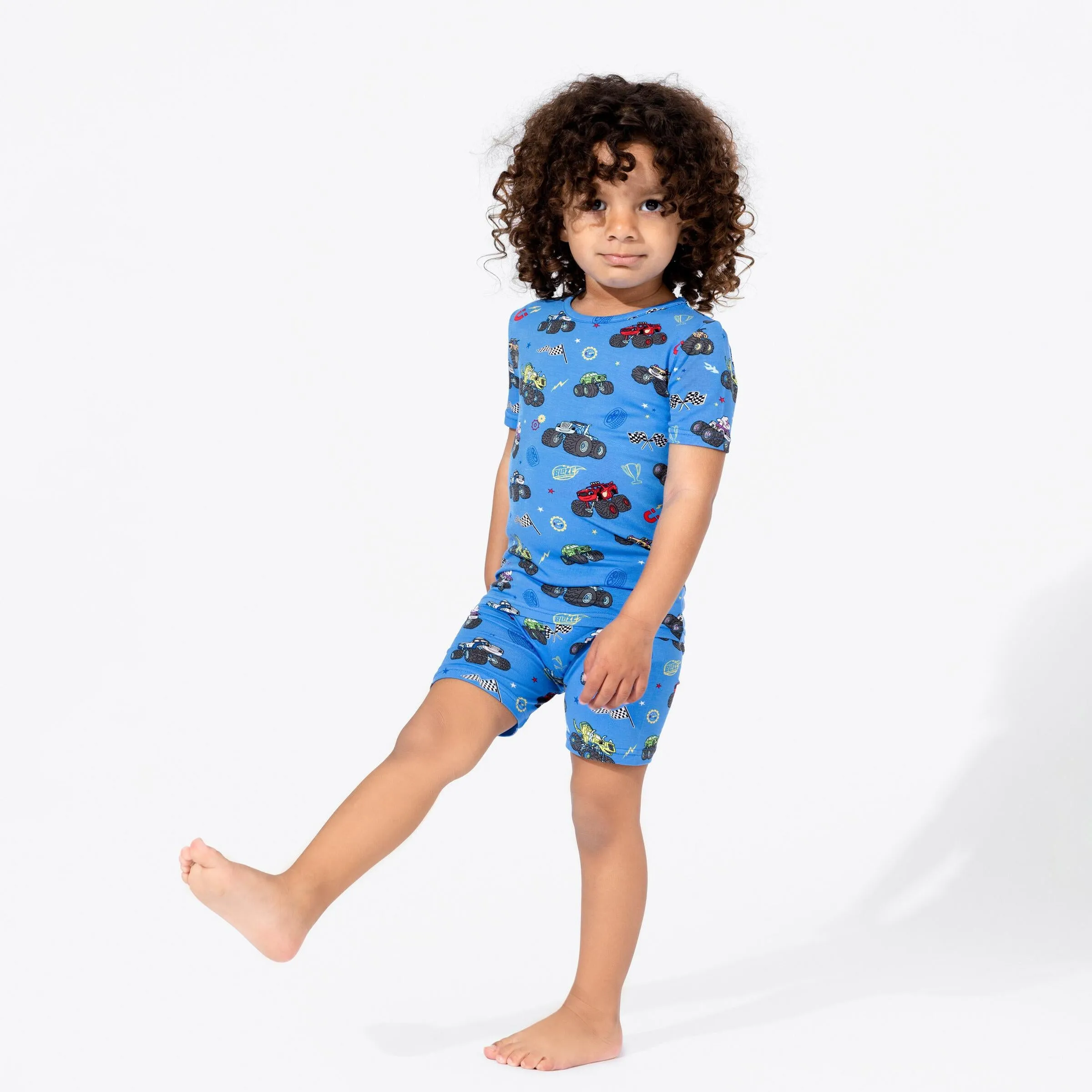 Bellabu Bear Blaze and The Monster Machine Monster Trucks Bamboo Short Set Pajamas