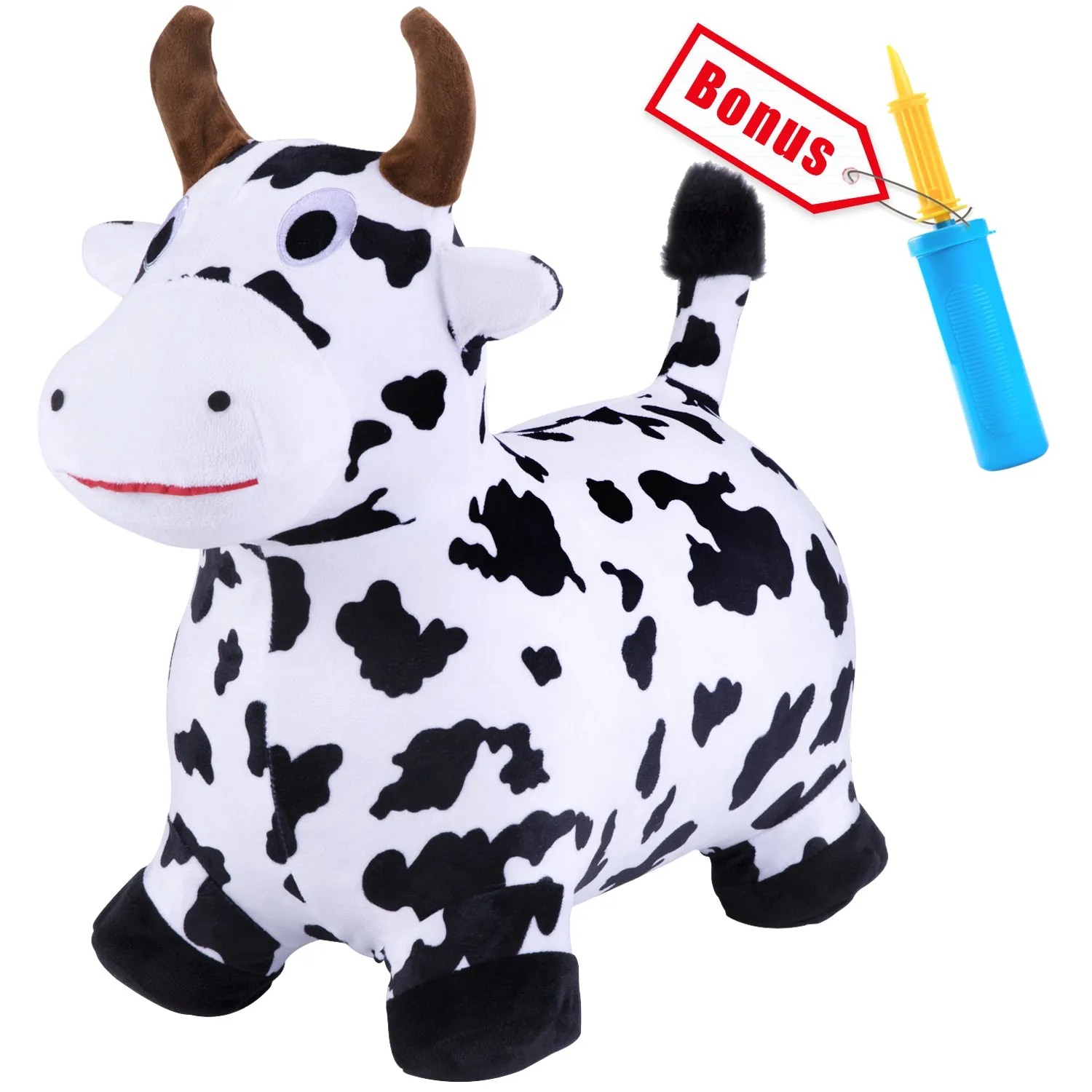 Bouncy Pals Cow Hopping Horse Ride On Animal Play Toys