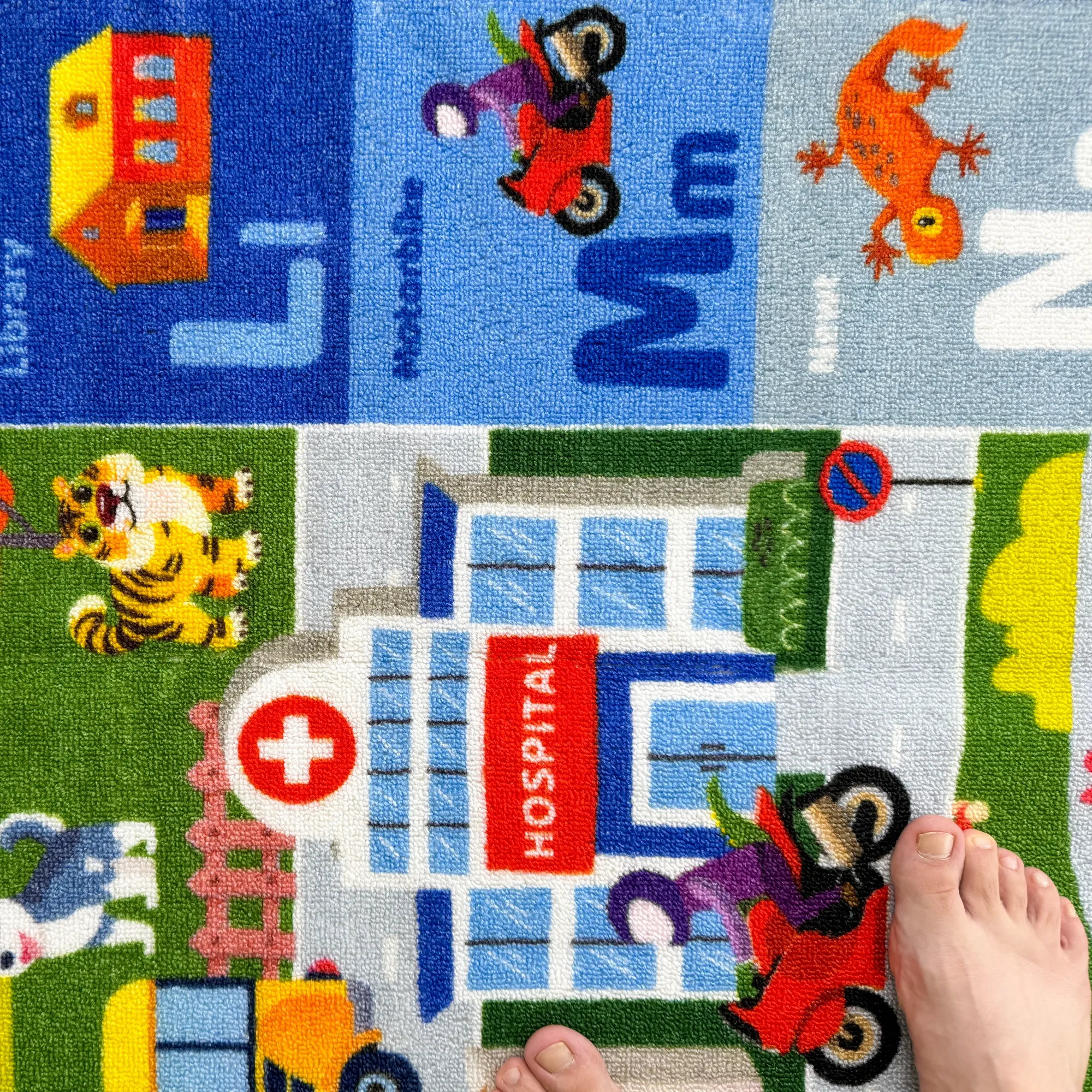 Classroom Rug for Kids | 78x59 ABC Rugs | City