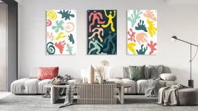 Colorful Design Set of 3 Prints Modern Wall Art Modern Artwork