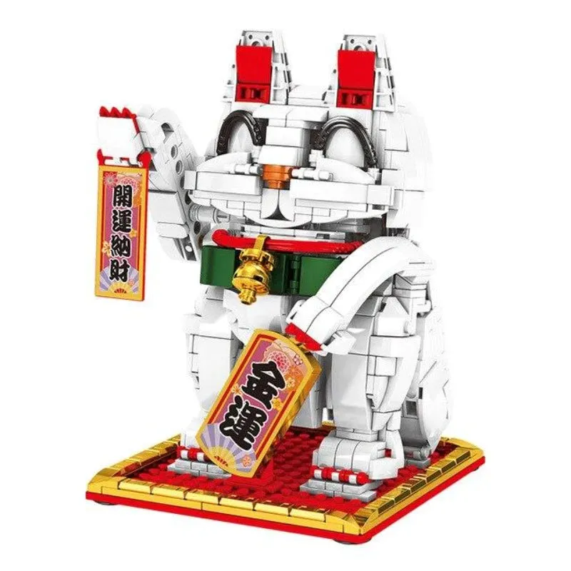 Cute Japanese Lucky Cat Building Blocks Set