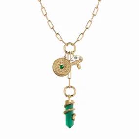 Green Goddess Charm Lariat