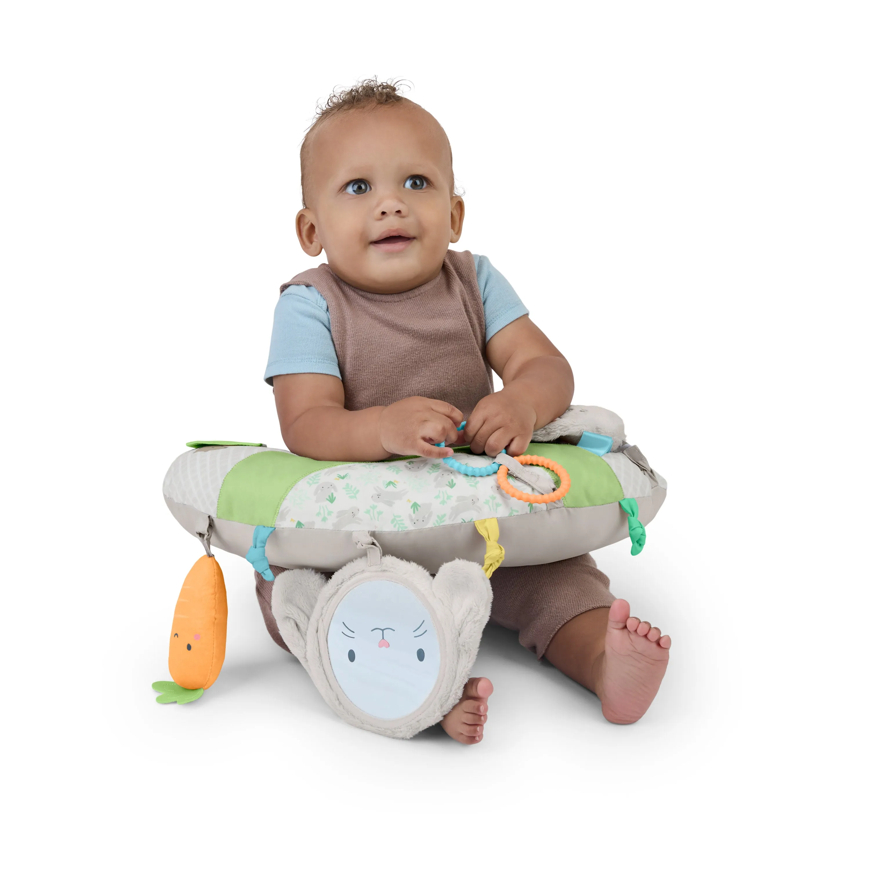 Ingenuity Cozy Prop Sylvi Tummy Time Pillow - Plush Bunny