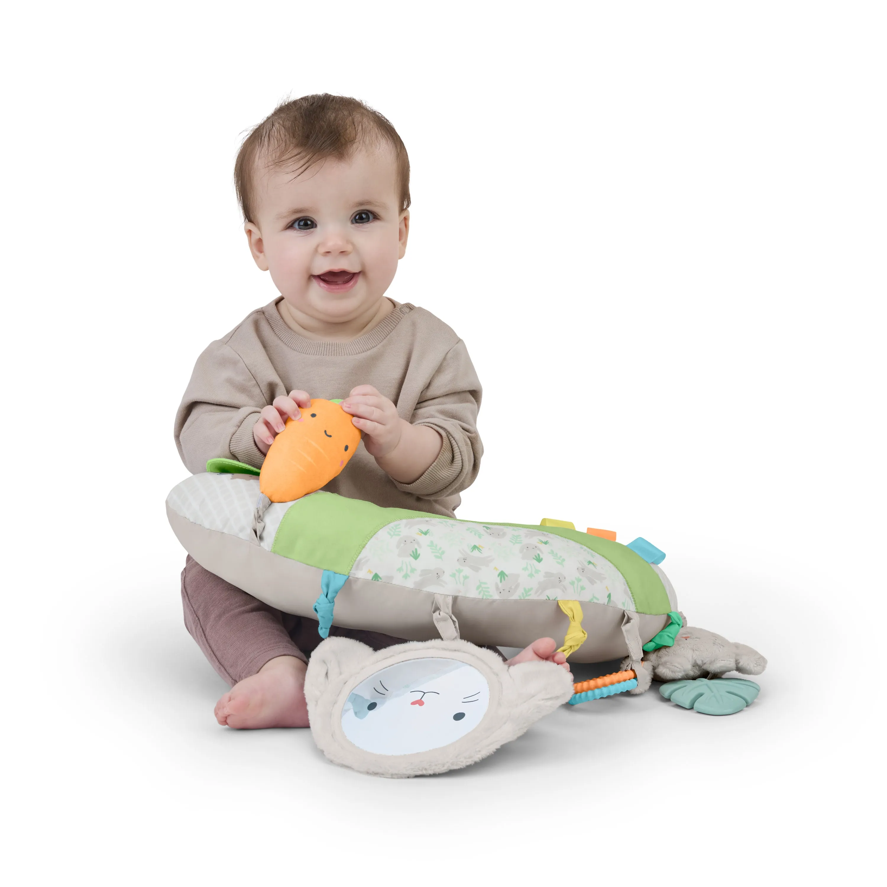 Ingenuity Cozy Prop Sylvi Tummy Time Pillow - Plush Bunny