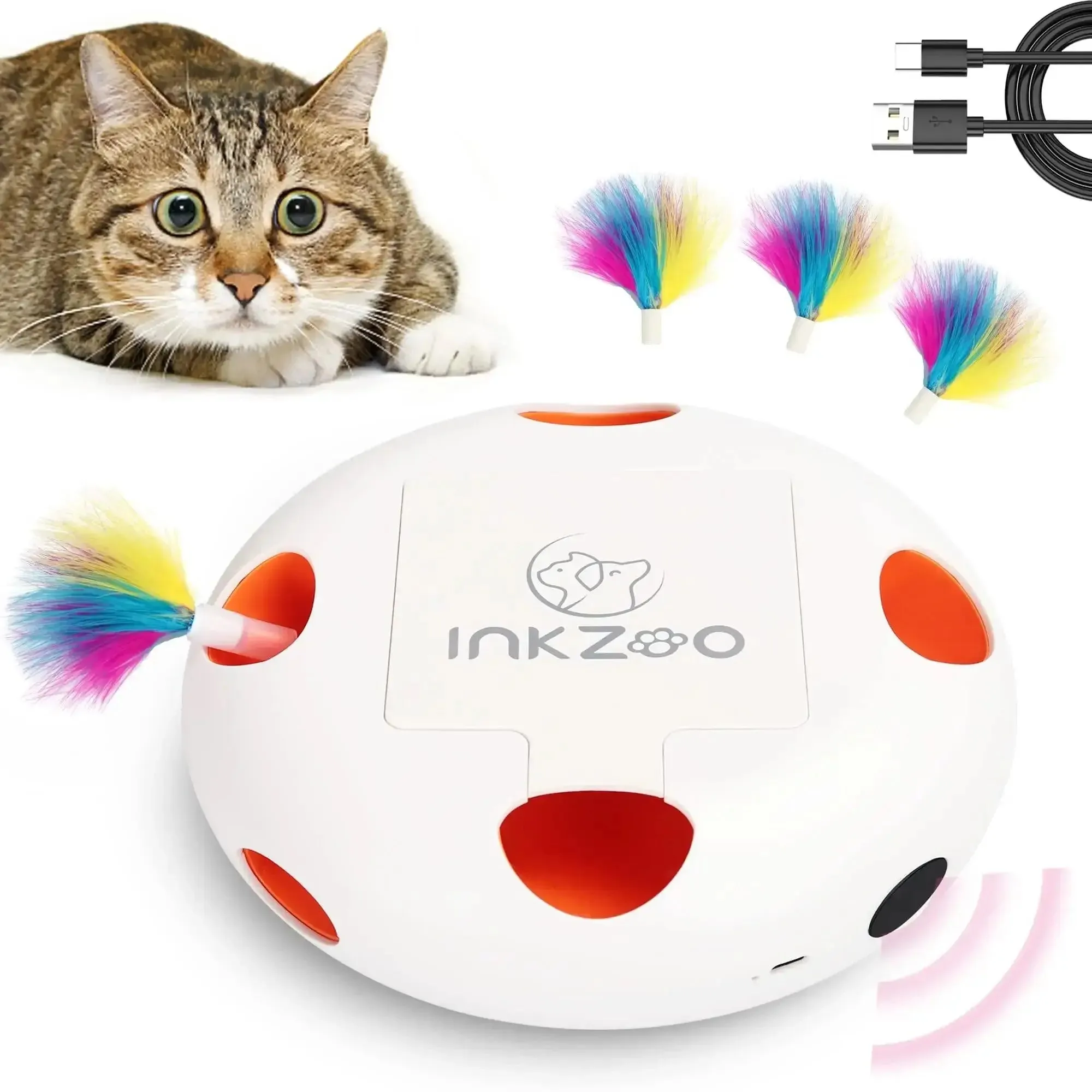 INKZOO Smart Whack-A-Mole Cat Toy