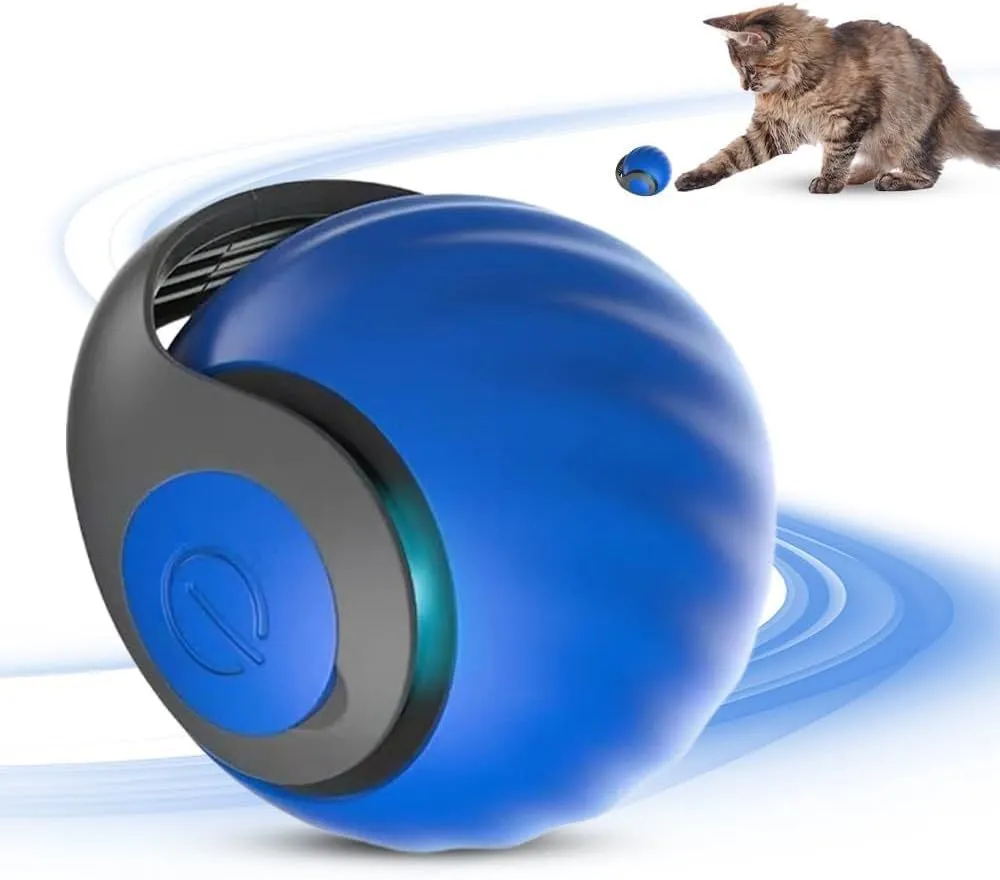 Interactive Cat Toys Balls For Indoor Cats Dogs Rolling Ball Motion Activate Rolling Ball With Touch Control Interactive Self Moving Balls Toys For Large Small Pets