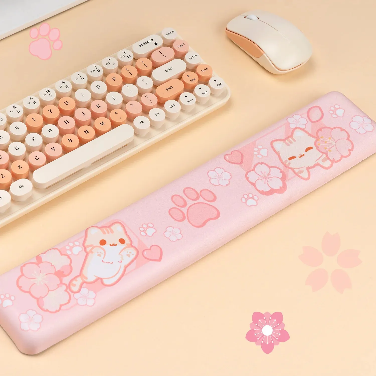 Kawaii Sakura Cat Wrist Rest