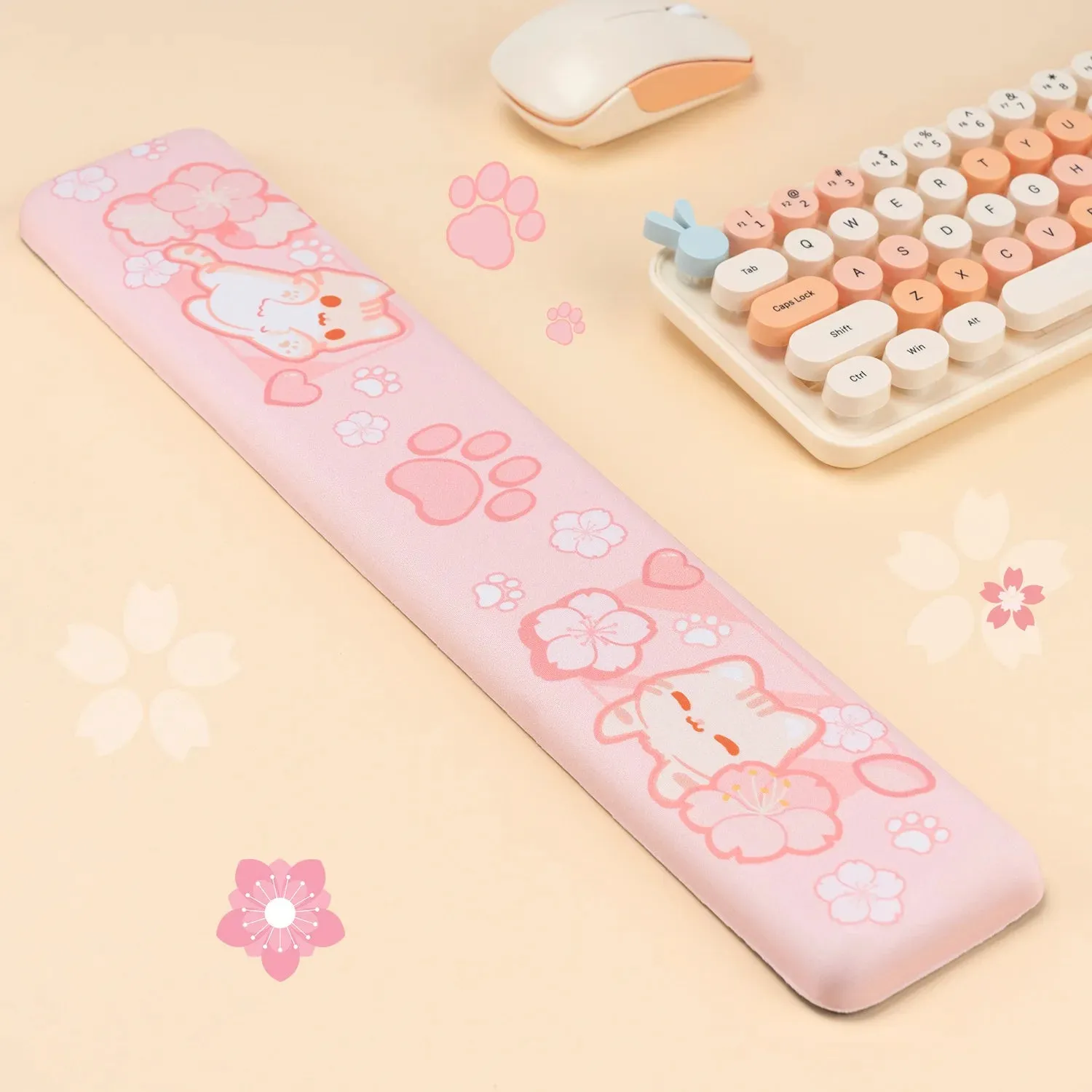 Kawaii Sakura Cat Wrist Rest