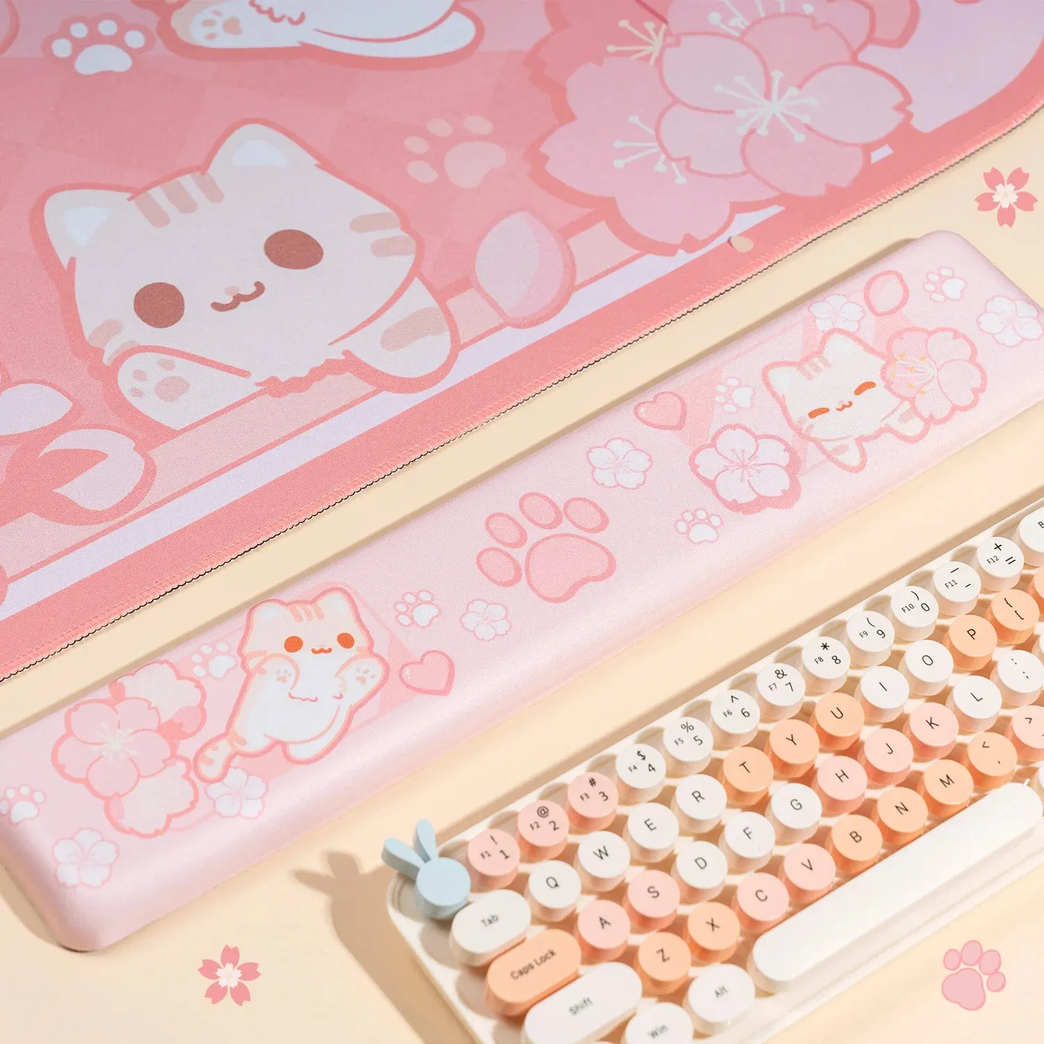 Kawaii Sakura Cat Wrist Rest