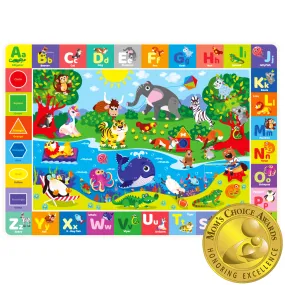 Large Baby Play Mat for Floor | Plush ABC Playmat for Toddlers