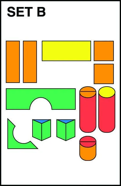 Module Block Sets -Set B 14 Pieces