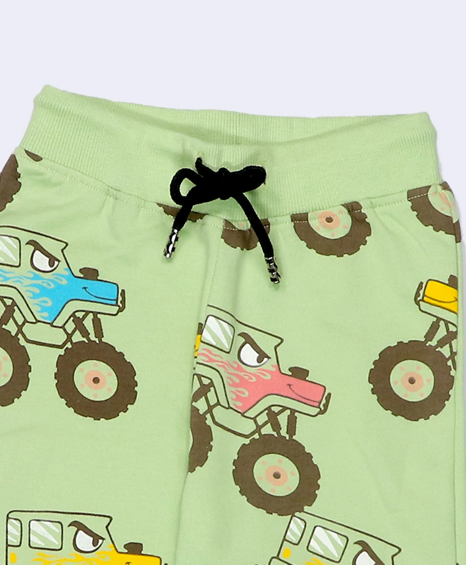 Monster Trucks Pattern Kids Sweatshirt & Joggers Set