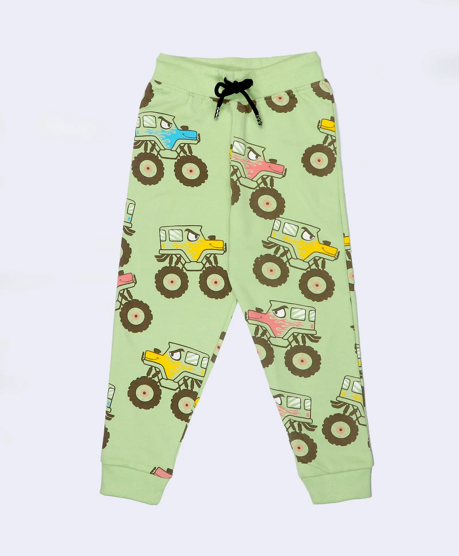 Monster Trucks Pattern Kids Sweatshirt & Joggers Set