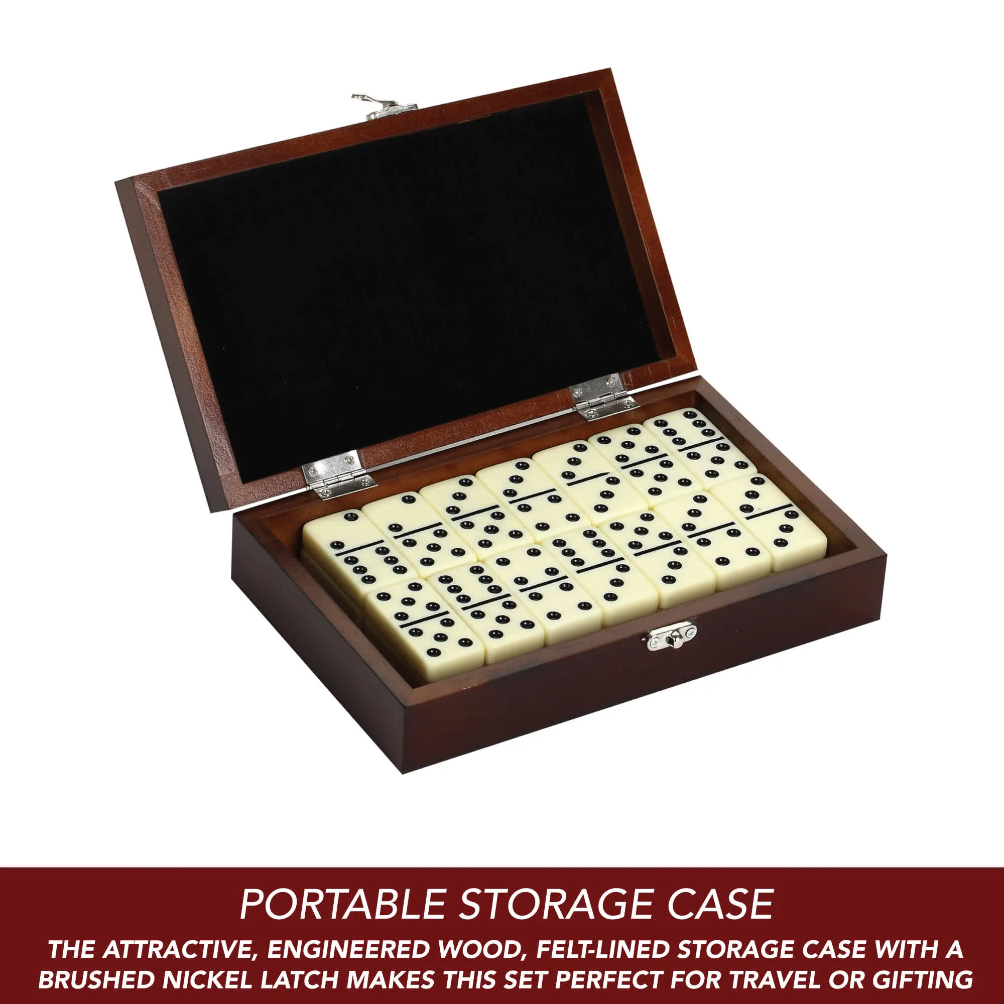 Premium Domino Set w/ Wooden Carry Case