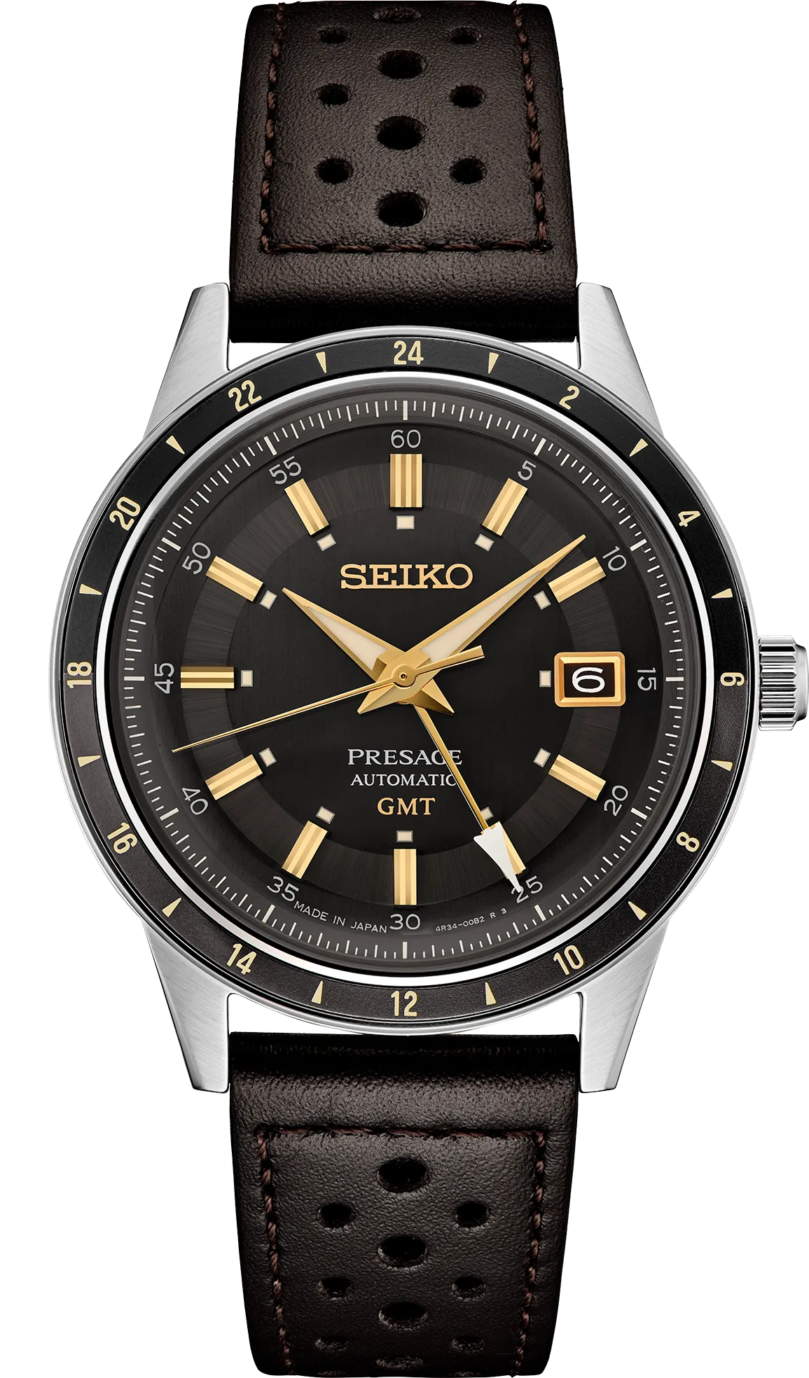 Seiko Presage Style ’60s GMT Dk. Grey Brown Dial