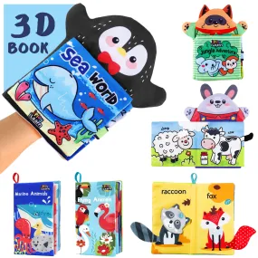 Soft Baby Books, Infant Touch and Feel Cloth Book Set