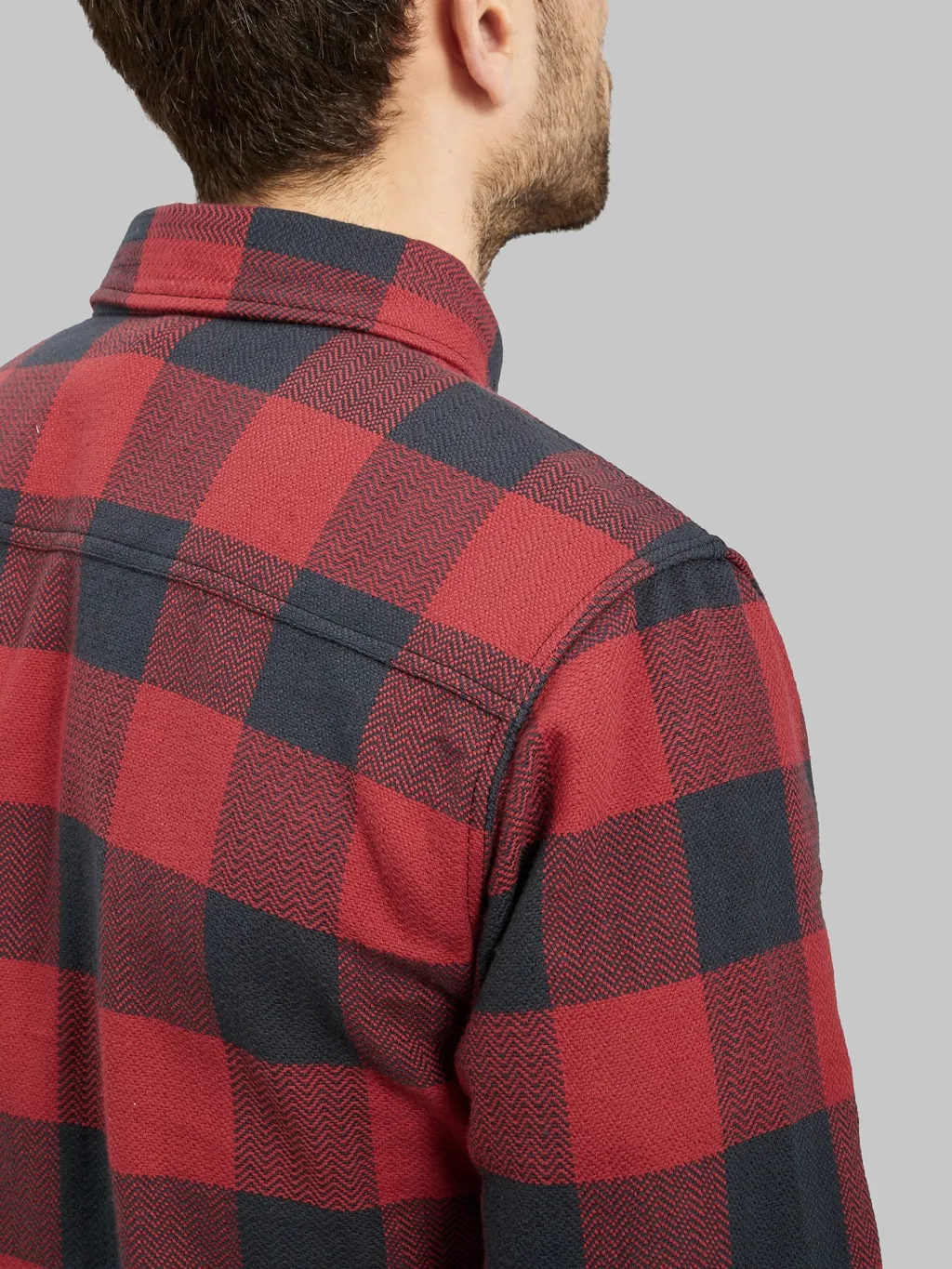 The Flat Head Block Check Flannel Shirt Red/Black