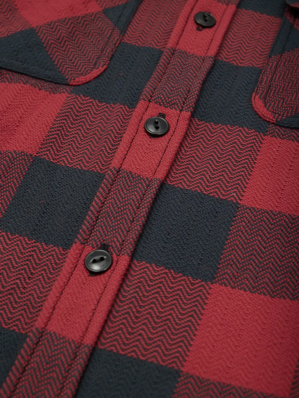 The Flat Head Block Check Flannel Shirt Red/Black