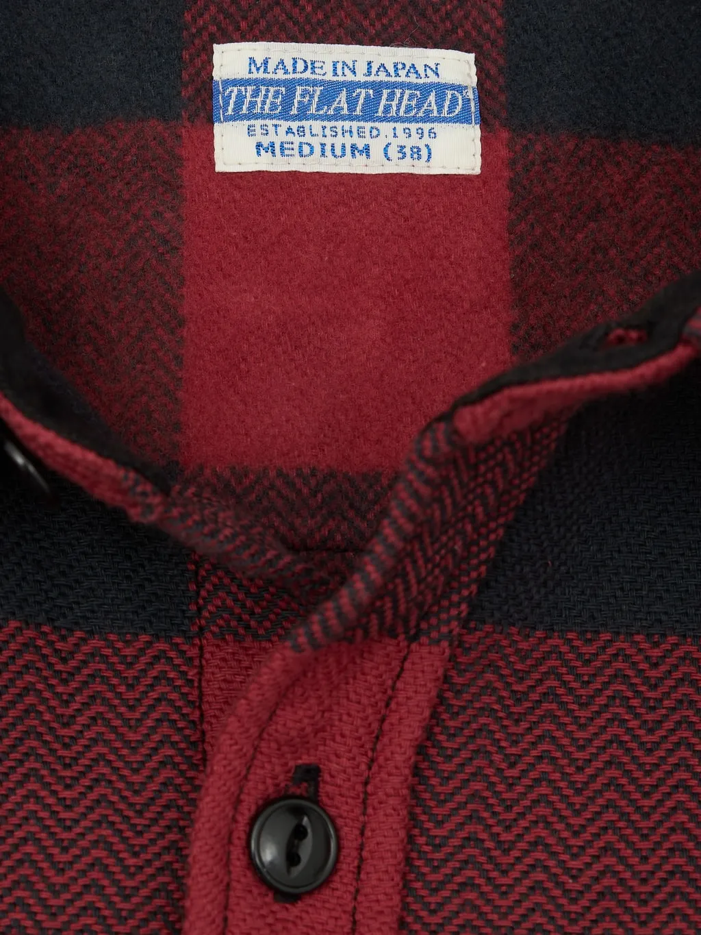 The Flat Head Block Check Flannel Shirt Red/Black