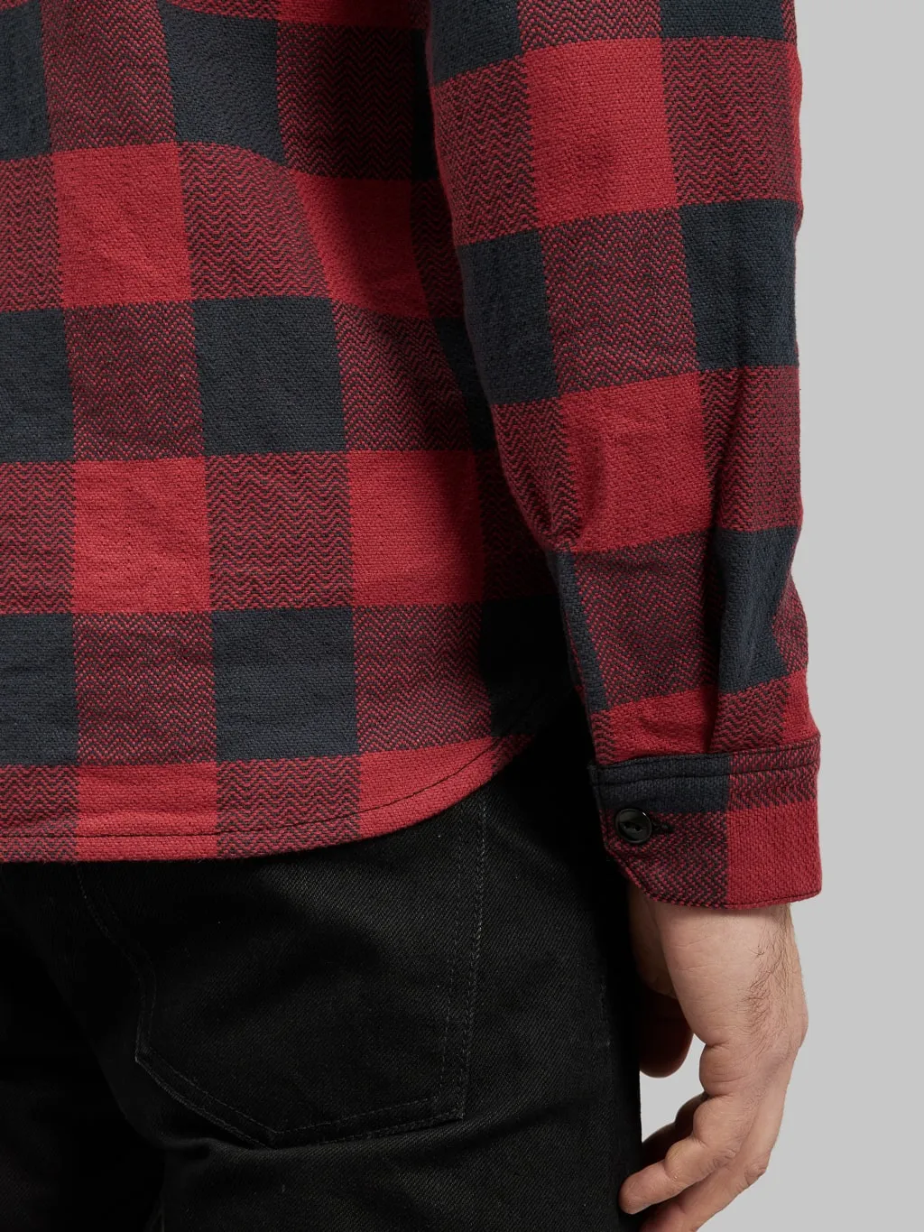 The Flat Head Block Check Flannel Shirt Red/Black