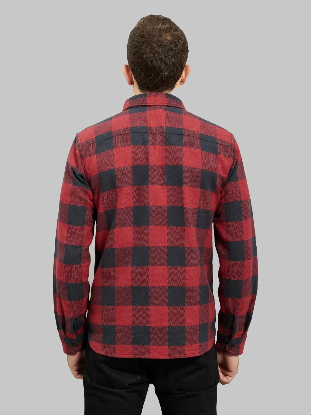 The Flat Head Block Check Flannel Shirt Red/Black