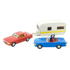 Tin Toy Set - Mercedes Cabrio, Coupe & Caravan