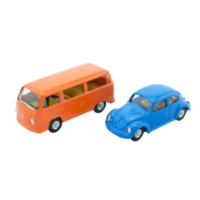 Wind Up Tin Toy Set - VW Beetle & Kombi