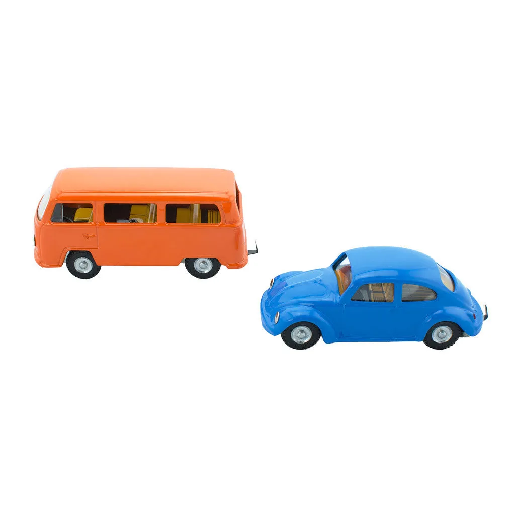 Wind Up Tin Toy Set - VW Beetle & Kombi