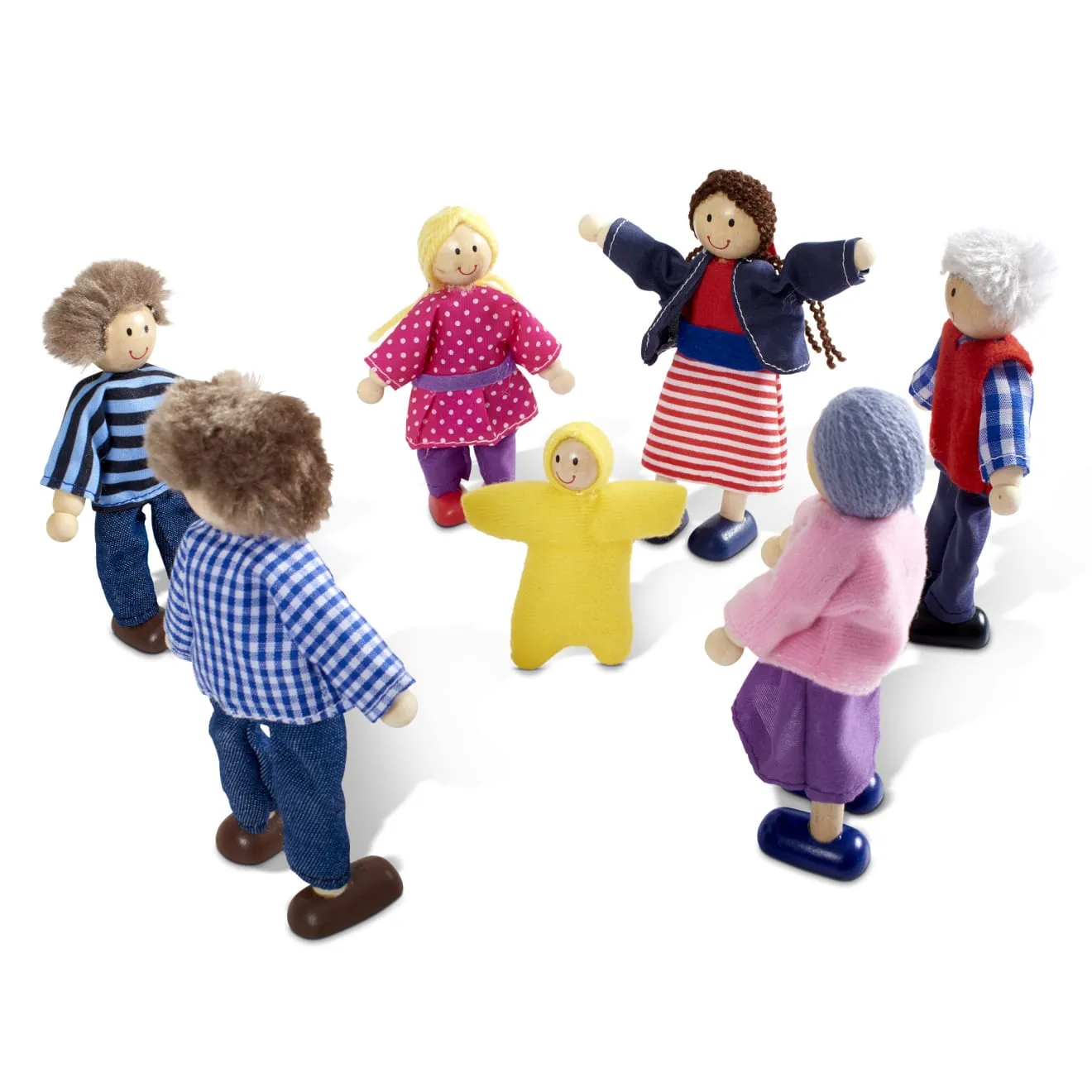 Wooden Doll Family